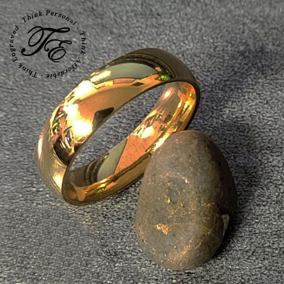 Men's Gold Promise Ring -  Guys Promise Ring - Promise Ring For Guys - Picture 1 of 6